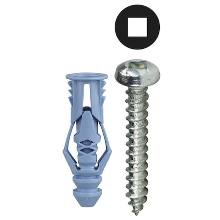 Dottie Triple-Grip Screw Anchor, 1-1/4" L, Nylon TG10KSQ
